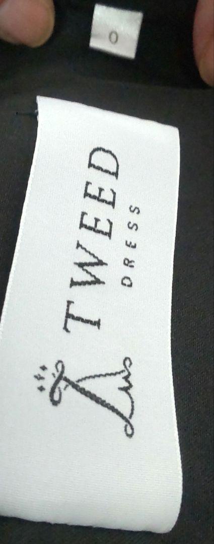 TWEED DRESS黒色華やかなレース袖マザーズドレス