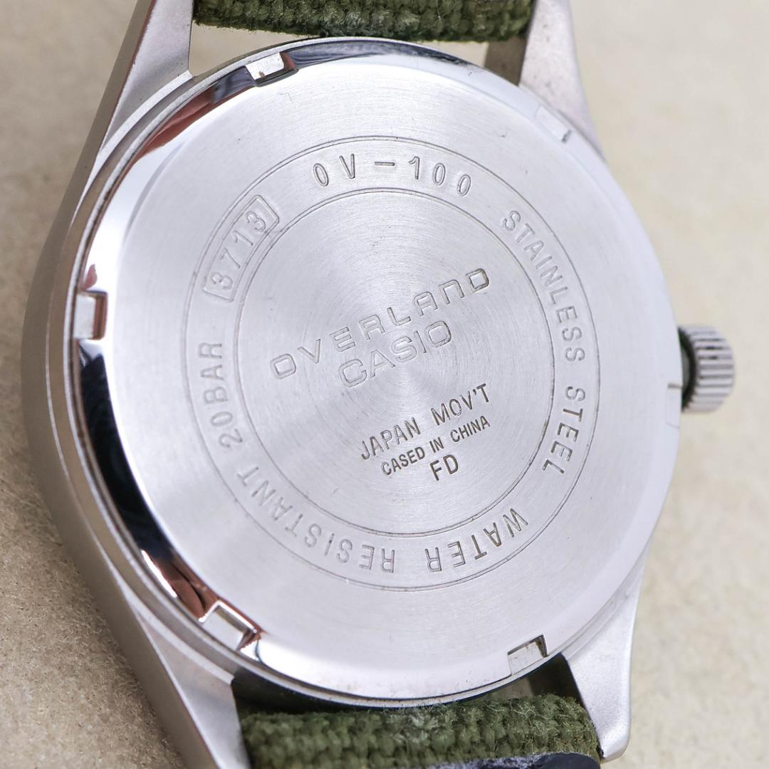 稼働 CASIO OVERLAND 腕時計 ソーラー OV100 カーキ1375 MEDICALDB_JP