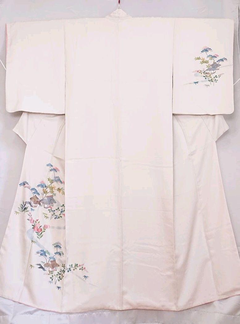 松竹梅楓萩菊家屋 刺繍 訪問着