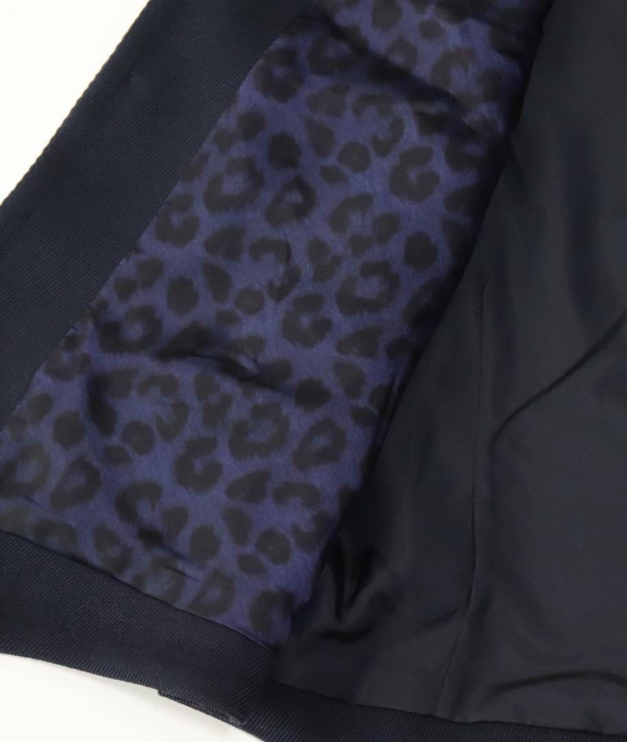 新品【ランバンコレクション】ウールベスト ジレ 紺無地50(XL) 裏地オシャレ