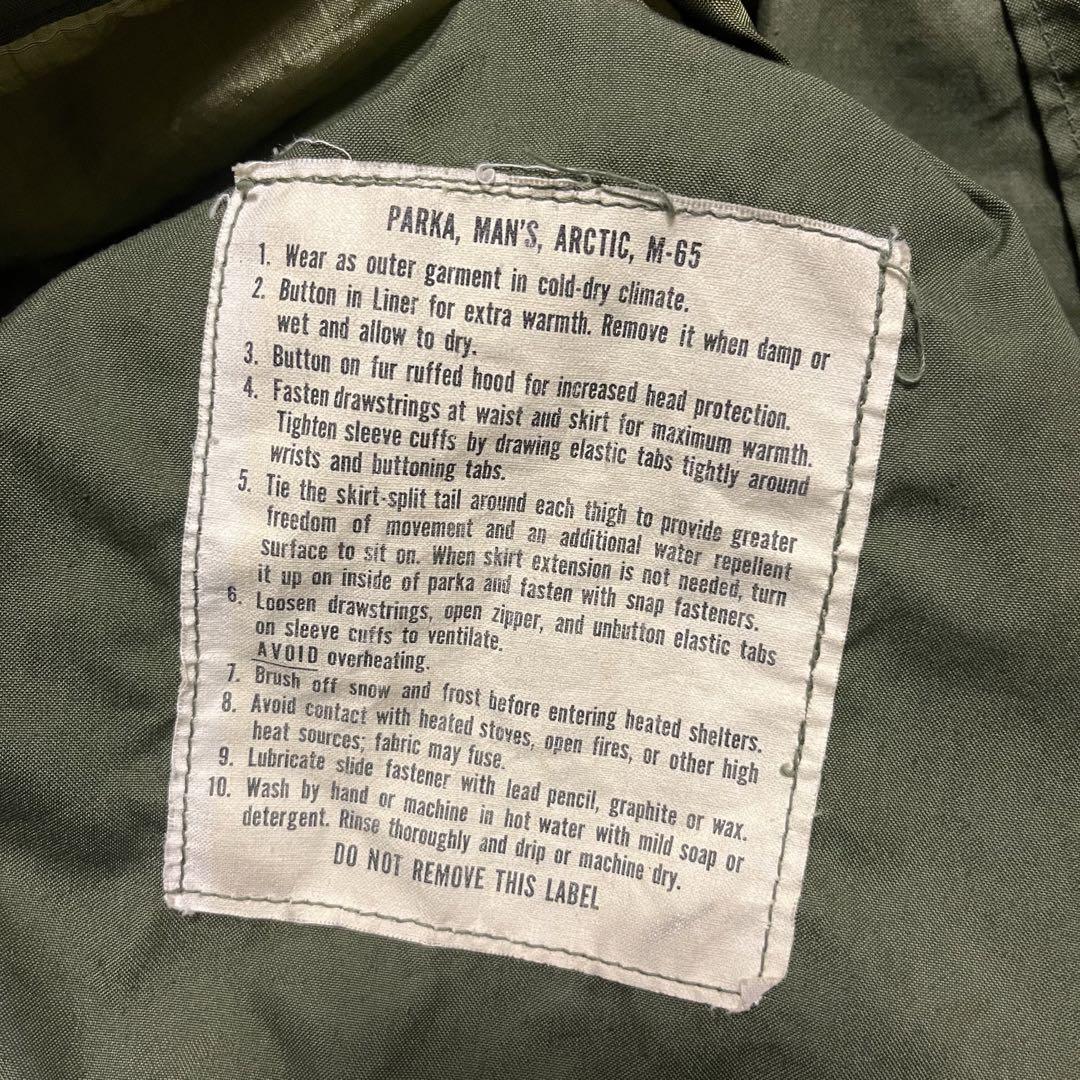 XS 60s us army m65 フィッシュテールパーカー アルミジップ