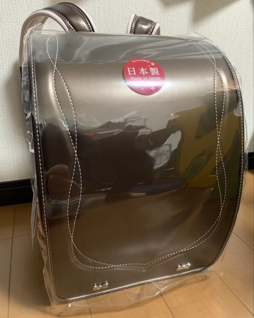 【ふわりぃランドセル】 グランコンパクトパールセピア×パールピーチ×リボン