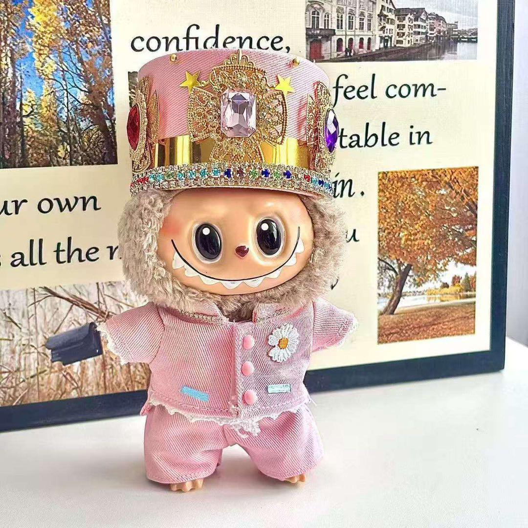 LABUBU G-DRAGONコスチュームぬい服らぶぶ 着せ替え服 6点 labubu ラブブ G-DRAGON 17センチ ぬい服 着ぐるみ 着せ替え服