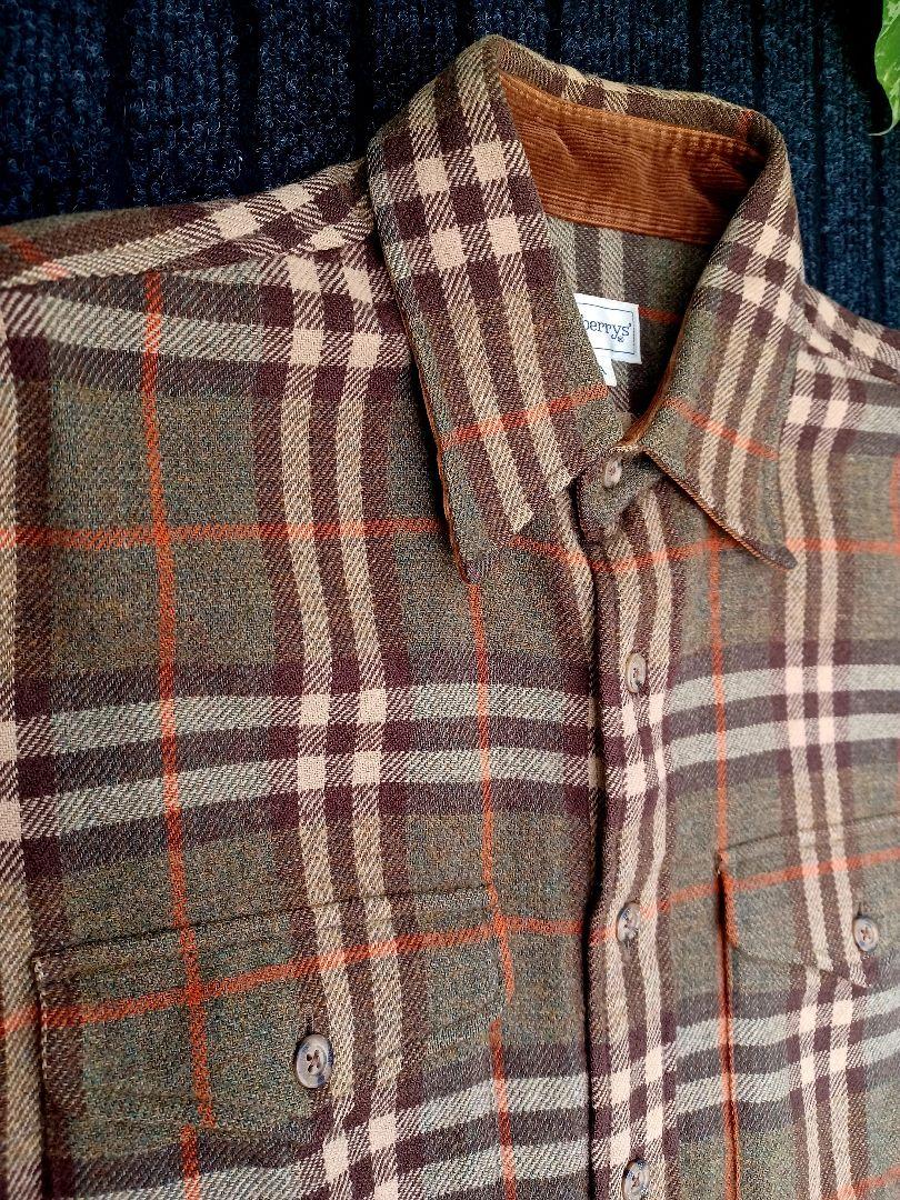 『名作』BURBERRY　希少オールドバーバリー　シャツジャケット　ウール　厚手