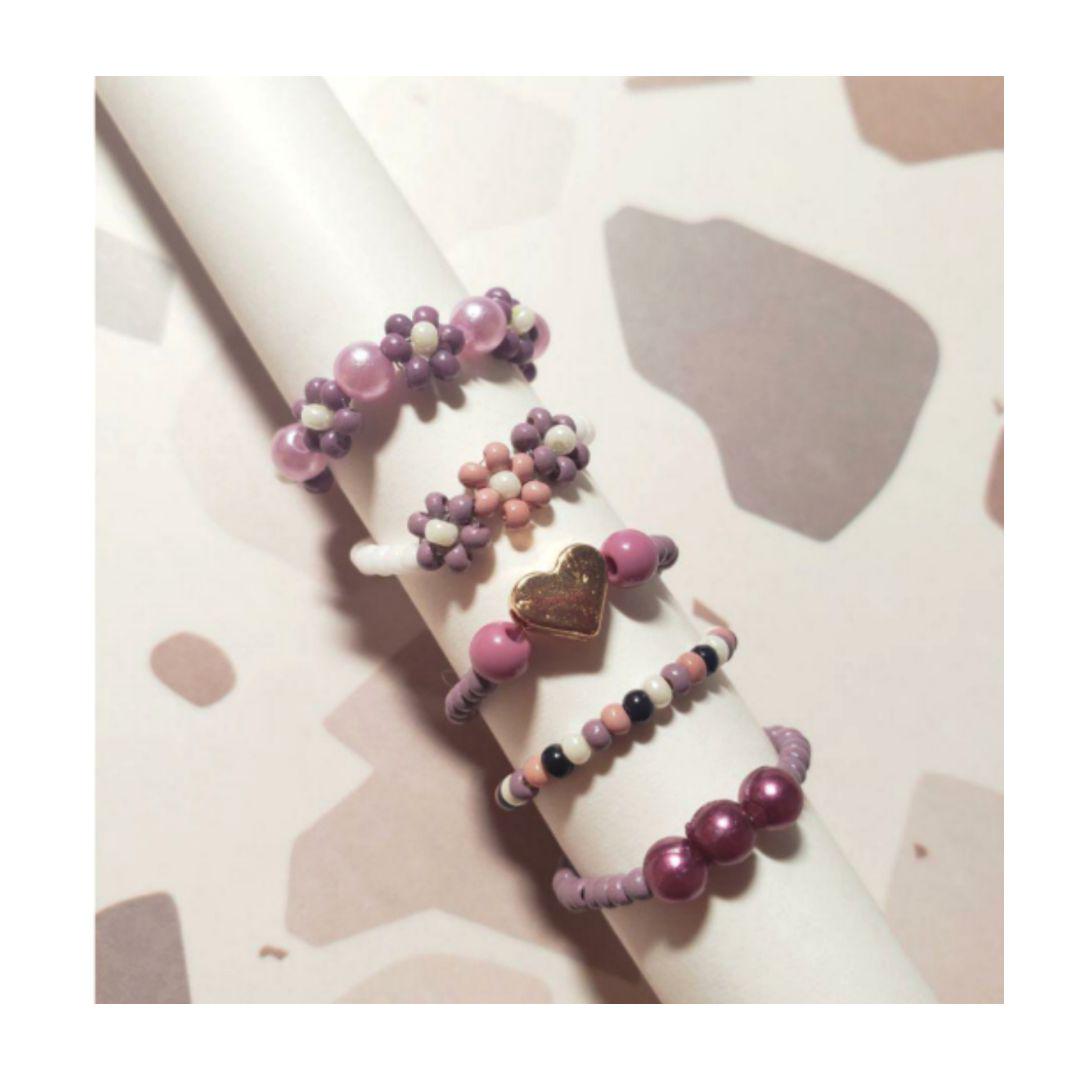 105円 お気に入りの No.364 ハンドメイド 비즈반지 ビーズリング 指輪 ビーズアクセサリー