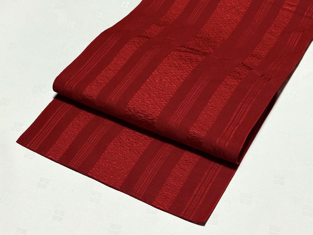 未使用品　和服帯　正絹　夏用(紗) 博多織　献上柄　名古屋帯　早い者勝ち
