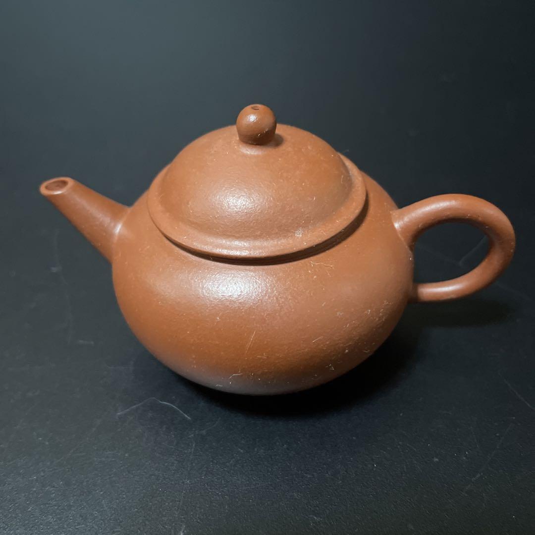 唐物 朱泥急須　荊渓恵孟臣製 煎茶 急須長幅9センチ　2