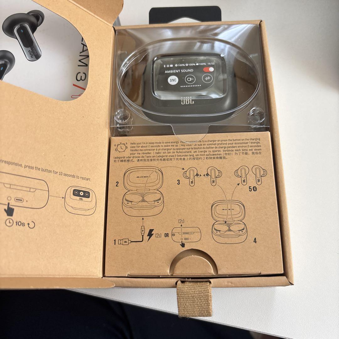 【保証書付き】JBL LIVE BEAM 3 ブラック　ワイヤレスイヤホン