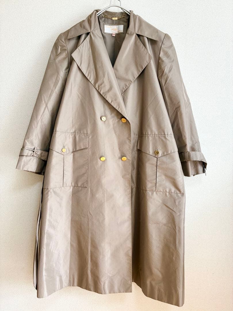 DELBA デルバ SETA SILK 100% イタリア製 トレンチコート42 DELBA デルバ SETA SILK 100% イタリア製 トレンチコート42
