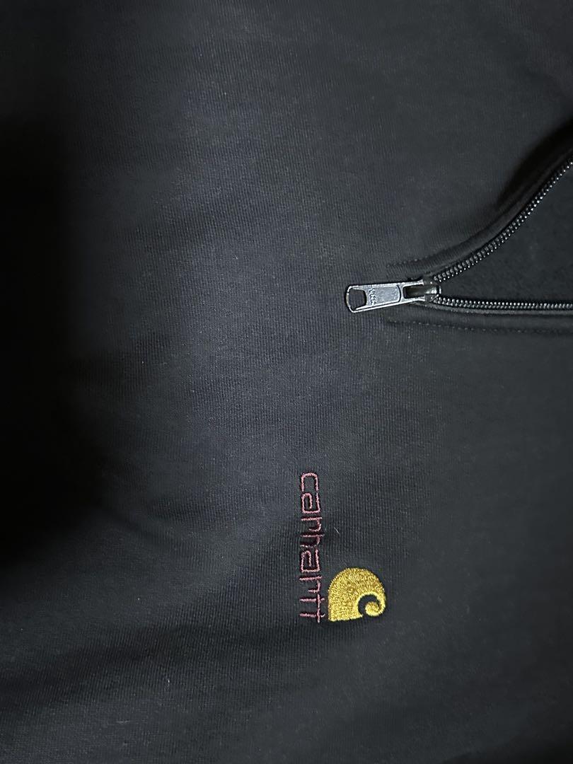 Carhartt ブラック ハーフジップ スウェット M