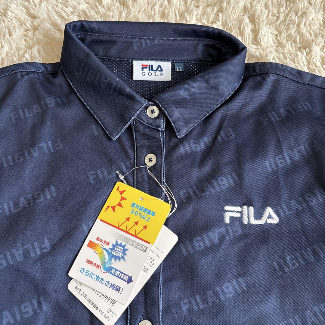 新品 FILA ゴルフワンピース LL 紺 送料込み