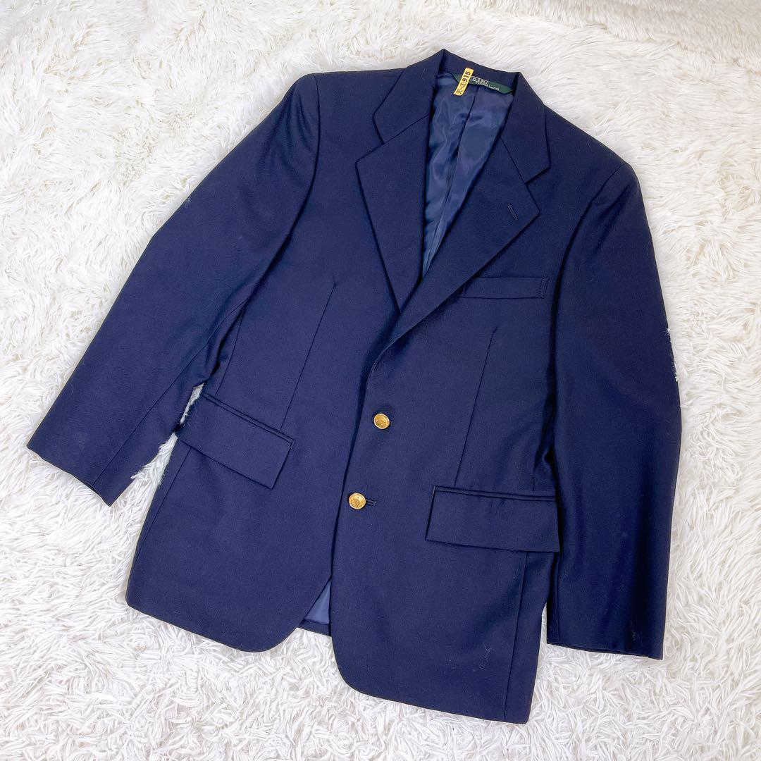 極美品✨ポロバイラルフローレン 紺ブレ ジャケット 金ボタン 160 卒服 M 極美品✨ポロバイラルフローレン 紺ブレ ジャケット 金ボタン