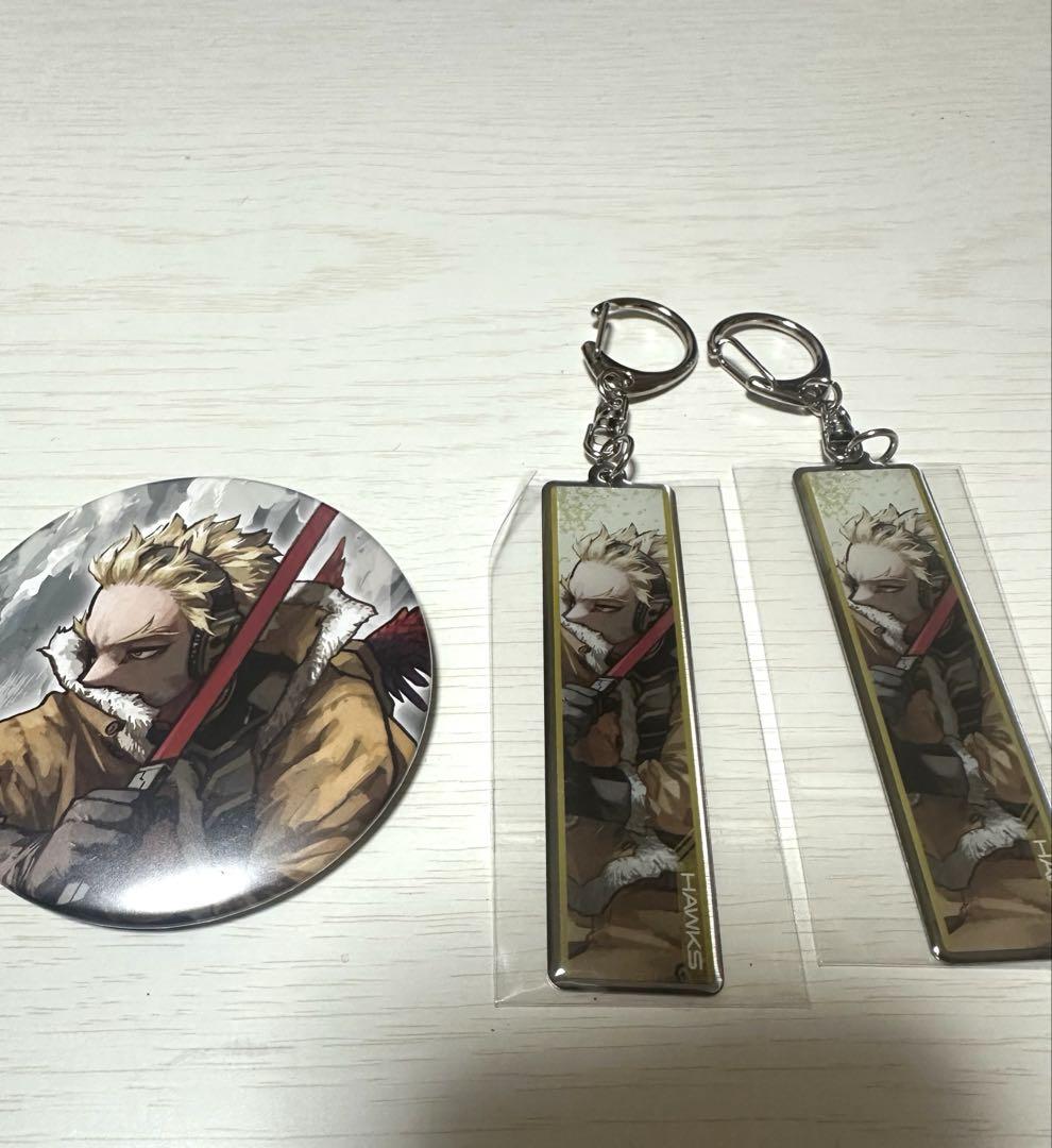 ヒロアカ 原画展 ホークス メタキー 缶バッジ - メルカリ