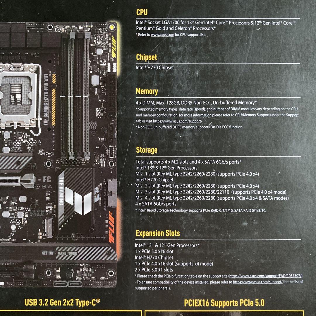 中古 ASUS TUF GAMING H770-PRO WIFI LGA1700 - メルカリ 中古 ASUS TUF GAMING H770-PRO WIFI LGA1700 - メルカリ