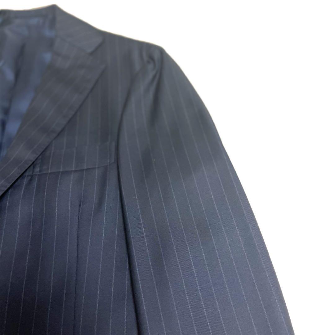 リングヂャケット　ネイビーストライプ スーツ　46 RING JACKET リングヂャケット ネイビー ストライプ スーツ46