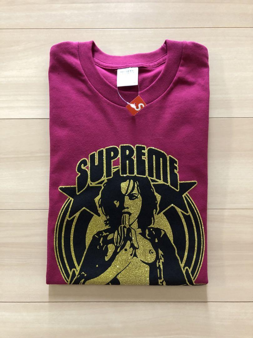 シュプリーム　Hysteric Glamour L/S Tee　マジェンタ