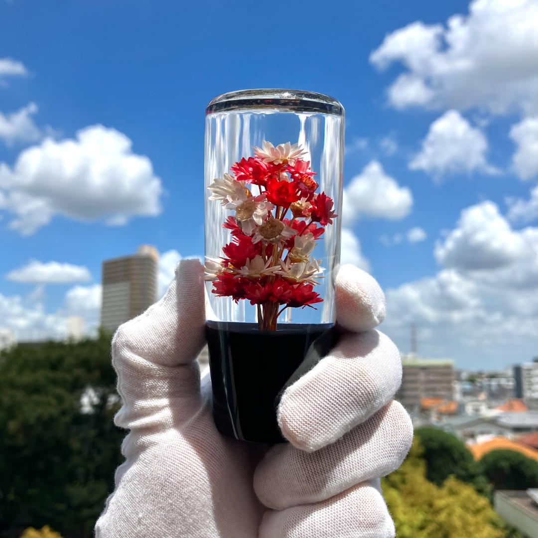 水中花 シフトノブ 当時物 トラック 旧車 延長 日野 いすゞ パープル ブルー : 水中花 シフトノブ 当時物 トラック 旧車 延長 いすゞ