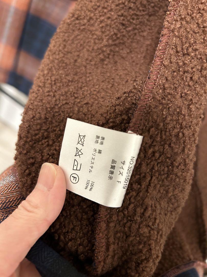 新品☆BOYS ROOM ボーイズルーム フード付き チェック コート F