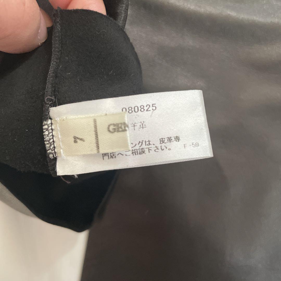 【未使用】黒 レザー ロンググローブ　牛革　イタリア製