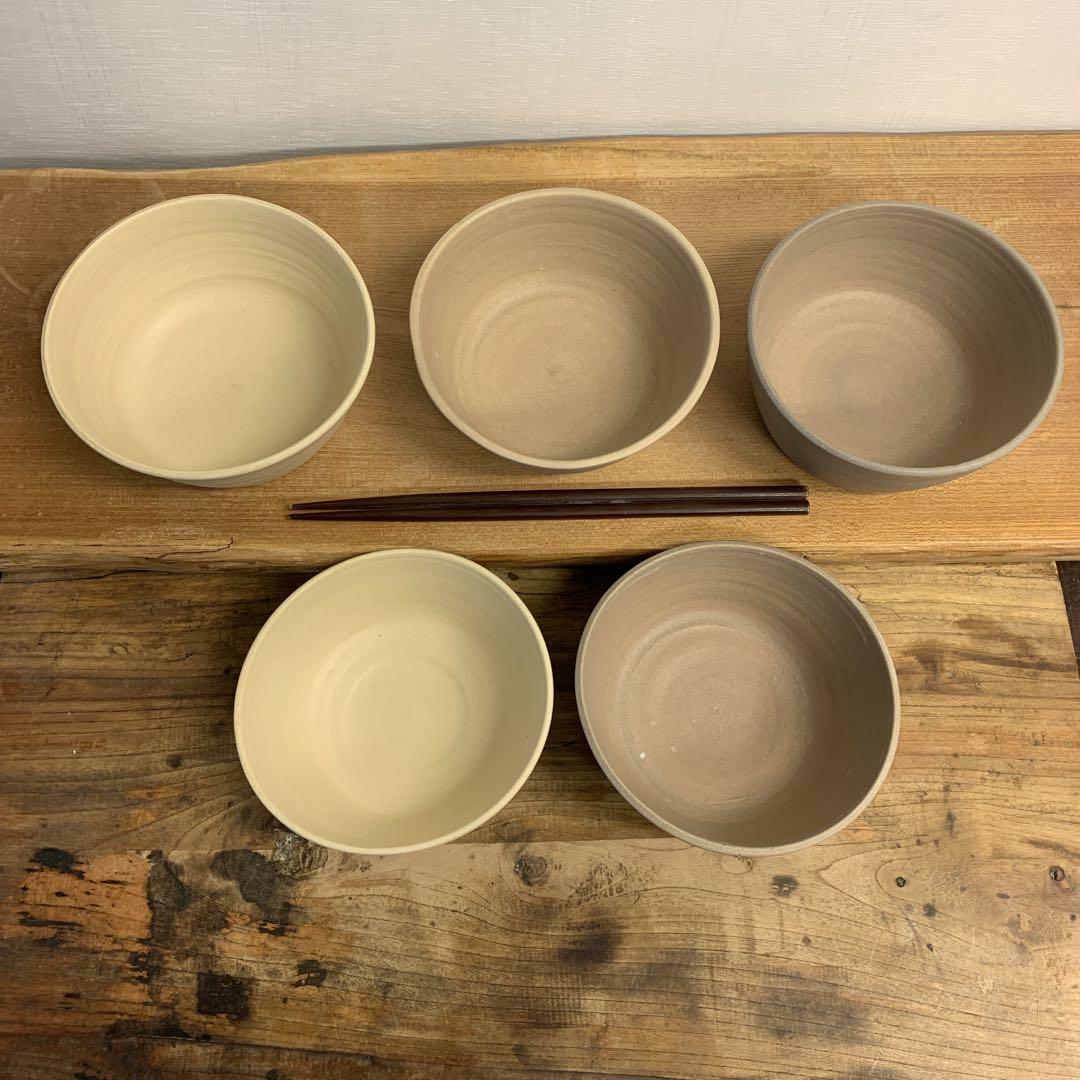 kaka新品　陶器　陶芸作家　角底鍋鉢5個　154