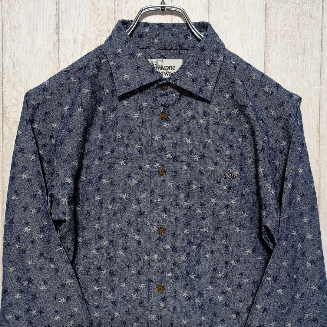 Vivienne Westwood メンズ 長袖 シャツ 総柄 星 スター