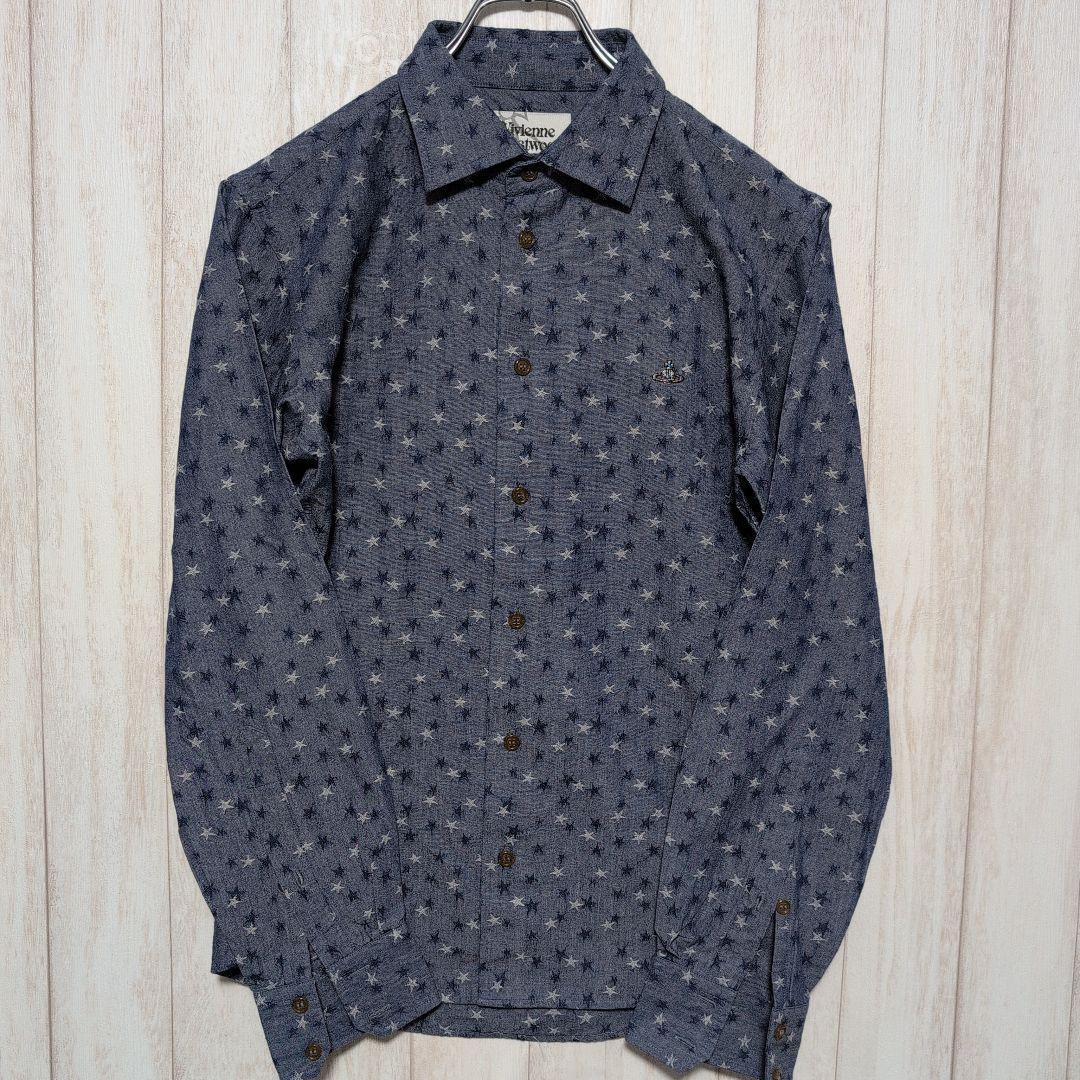 Vivienne Westwood メンズ 長袖 シャツ 総柄 星 スター