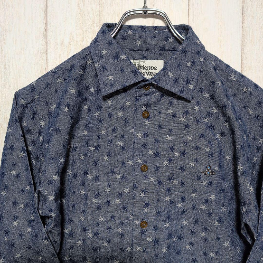 Vivienne Westwood メンズ 長袖 シャツ 総柄 星 スター