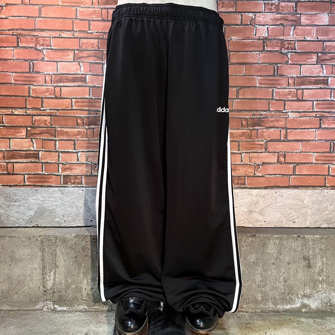 USA古着 adidas ジャージ トラックパンツ ワイド baggy Y2K