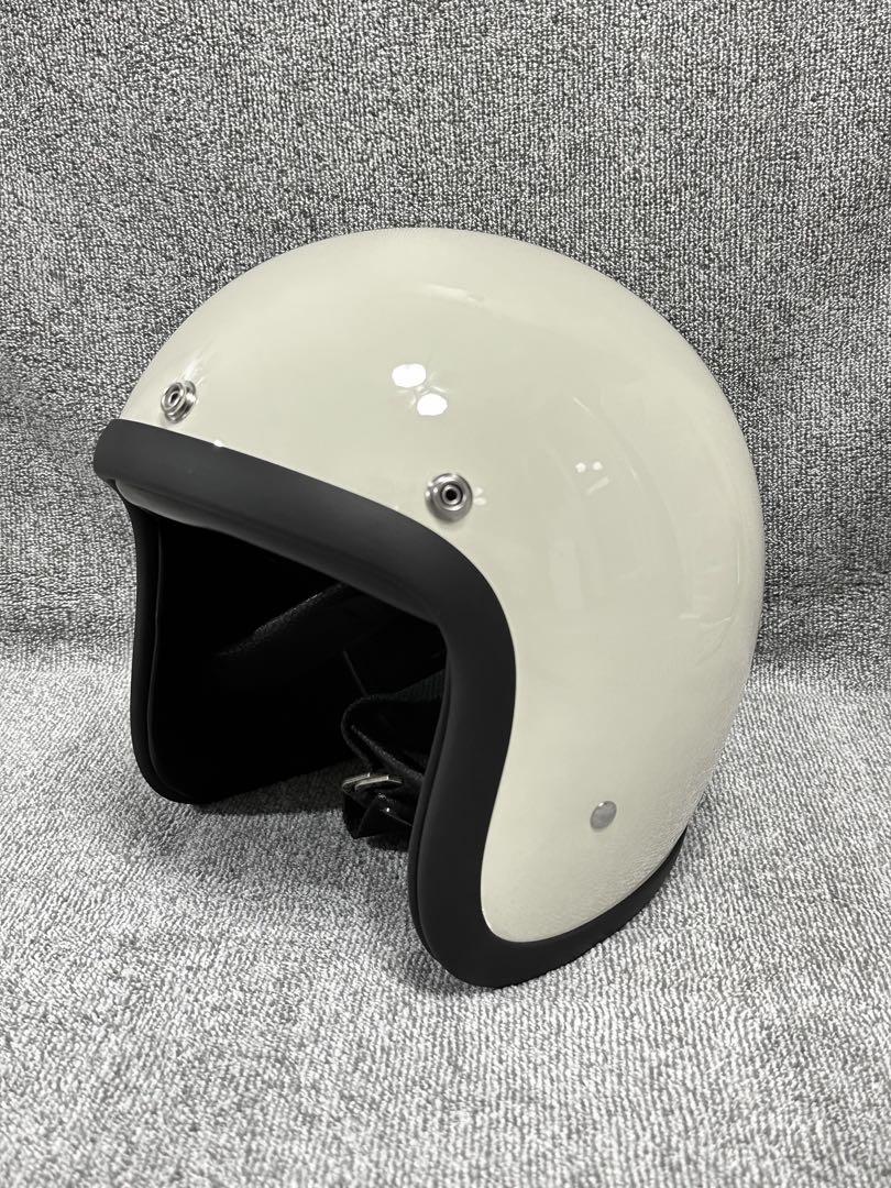 500TXタイプ　小帽体　スモールジェットヘルメット　アイボリー　L サイズ