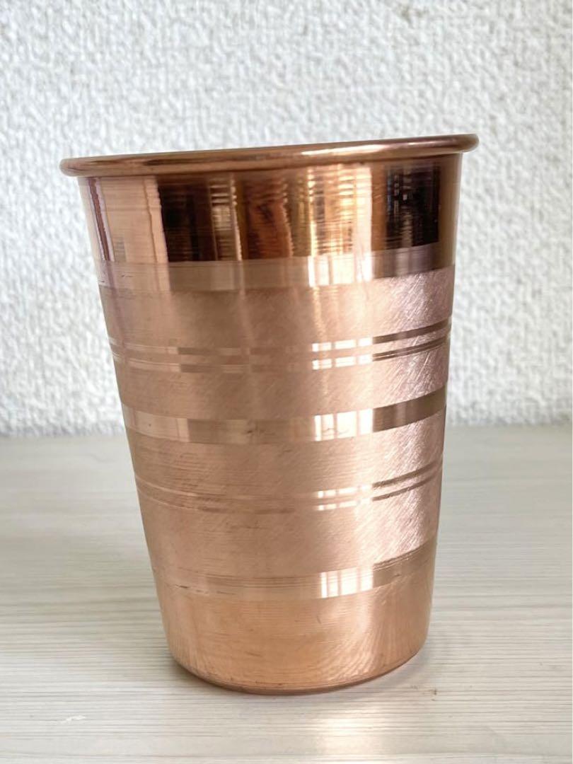 インド純銅カップ2個セットヨガ カップ100%copperAUC4