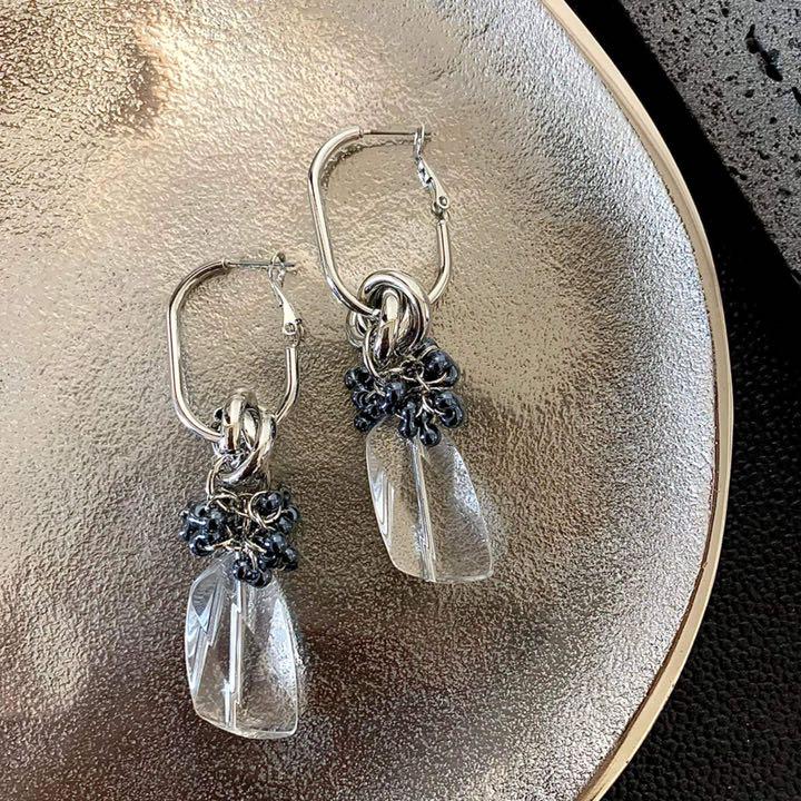 大ぶりピアス♥︎シルバー　ピアス　ハンドメイドピアス
