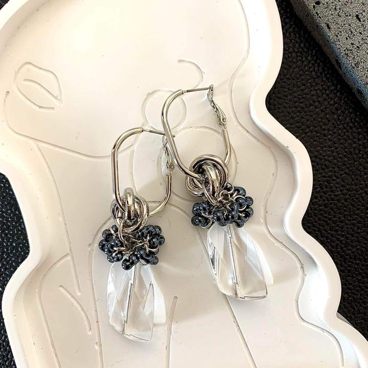 大ぶりピアス♥︎シルバー　ピアス　ハンドメイドピアス