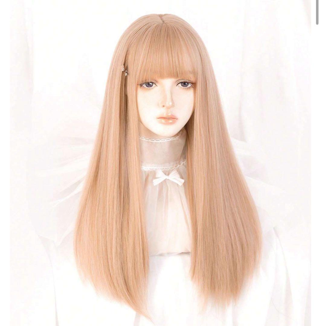 絶対一番安い 新品】ブロンド ストレート メルカリ - 前髪あり ロングウィッグ ウィッグ・エクステ