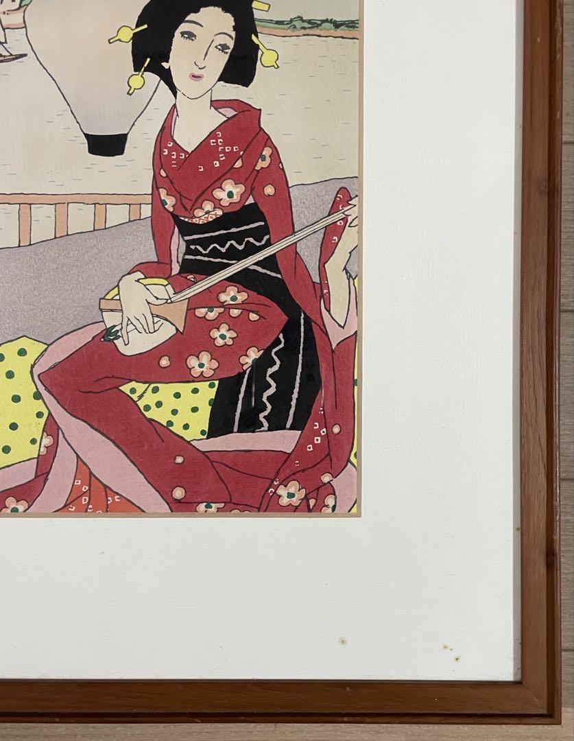 竹久夢二　木版画　4号　版権所有　加藤潤二