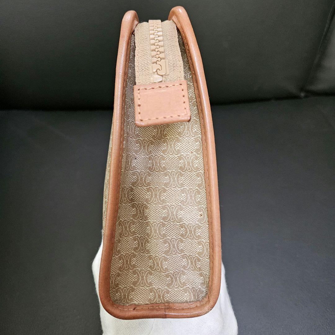 【美品】CELINE マカダム ブラゾン セカンドバック PVCレザー
