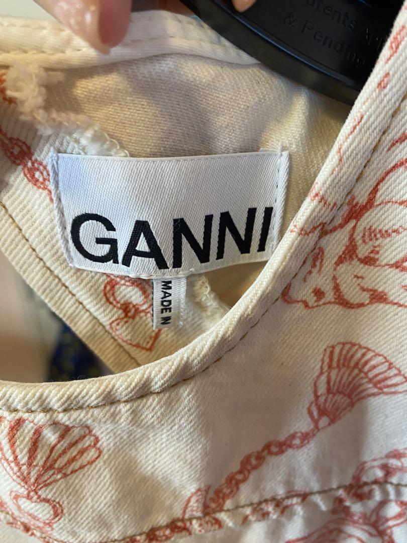 GANNI 海洋モチーフ 半袖ワンピース