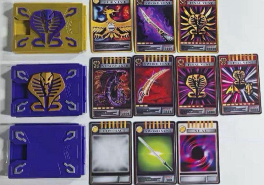 王蛇 カードデッキ サバイブカードセット 旧コンセレ版 プロップ CSM風 仮面ライダー王蛇サバイブ カードデッキ 王蛇 カード