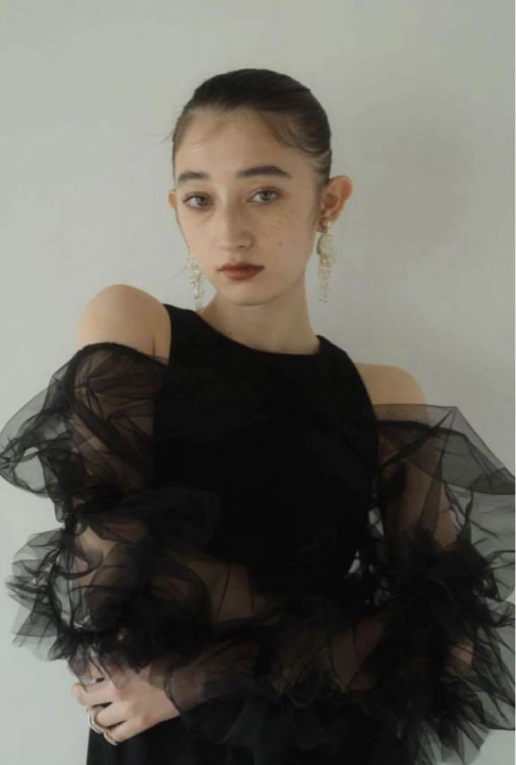 【新品未使用】KnuthMarf バルーンボレロワンピース　Mサイズ knuth marf tull bolero one piec/black ワンピース