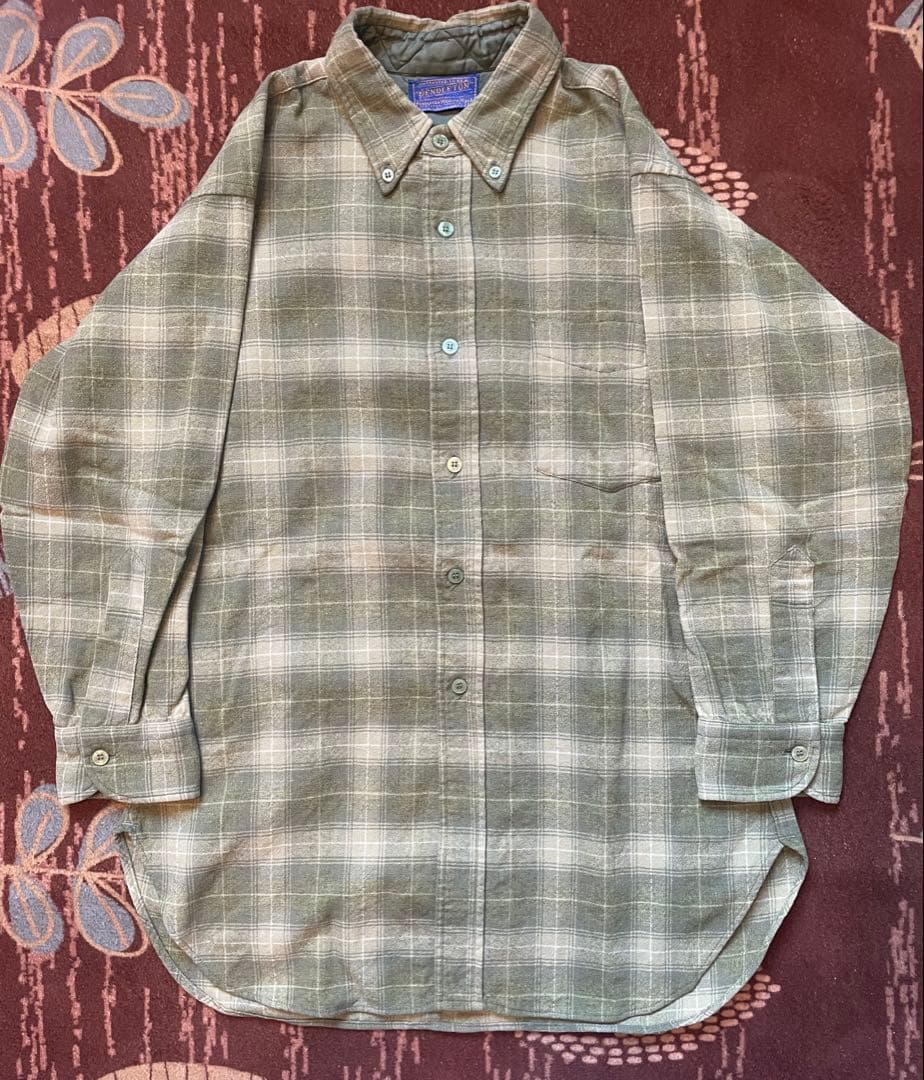 PENDLETON 50s ウールシャツ ボードシャツ 長袖M・PENDLETON