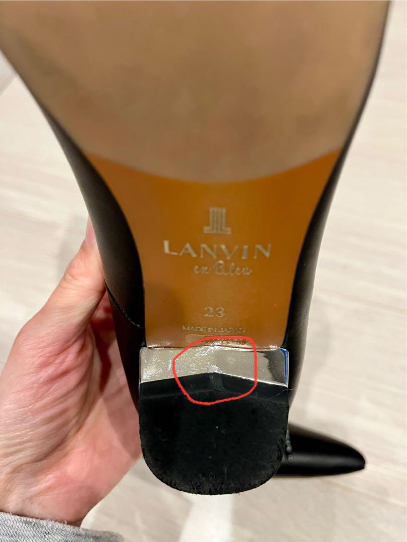 LANVIN en Bleu パンプス フラットシューズ リボン ランバン23㎝