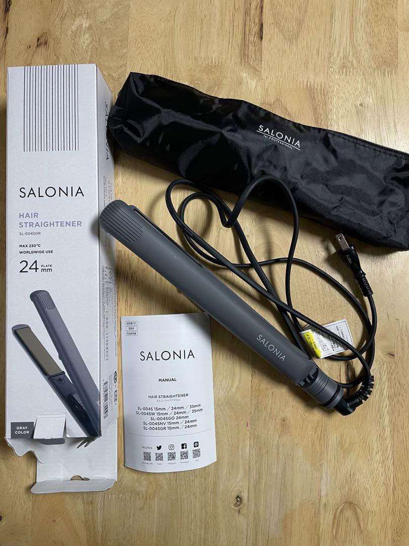 SALONIA ストレートアイロン グレー 24mm SL-004SGR