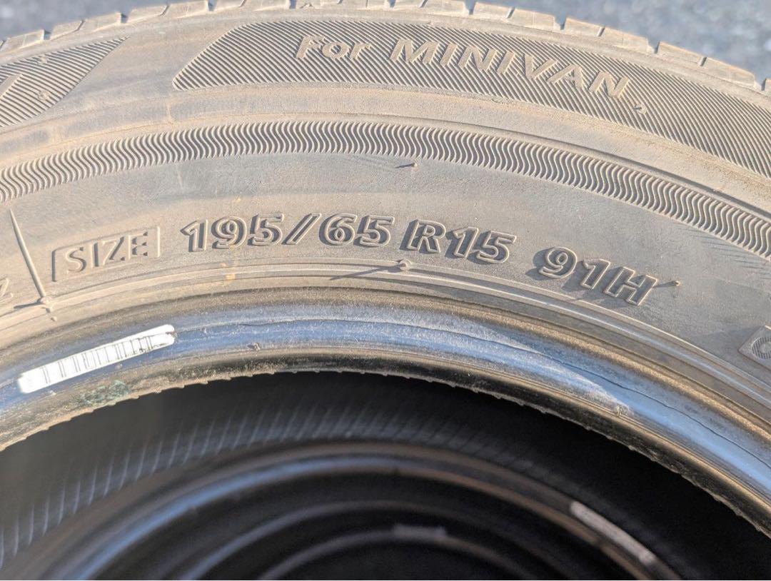 195/65R15ブリヂストン NH100RV中古タイヤ 4本セット