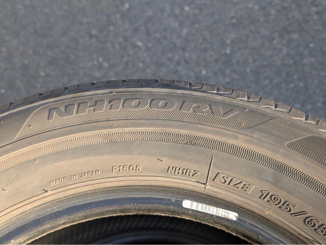 195/65R15ブリヂストン NH100RV中古タイヤ 4本セット