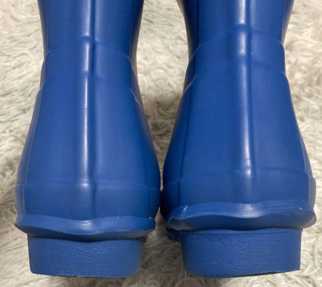 美品 限定 HUNTER ハンター　長靴 レインブーツ ミドル  デニムブルー