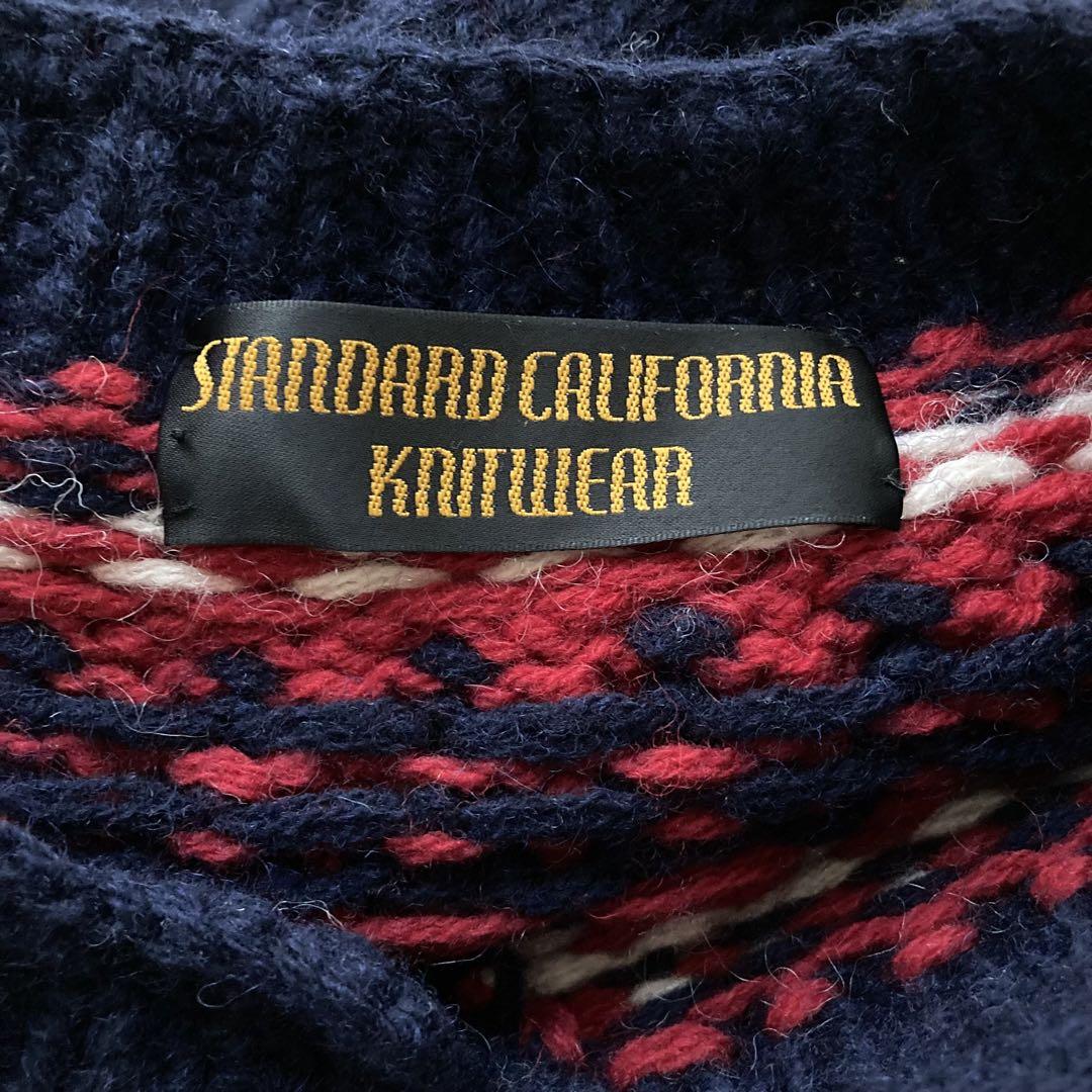 美品 スタンダードカリフォルニア ロンハーマン コラボ ウール カーディガン M