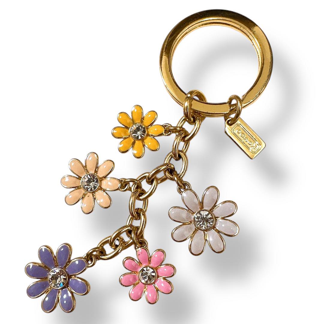 COACH コーチ フラワー キーホルダー 花チャーム 可愛い 美品