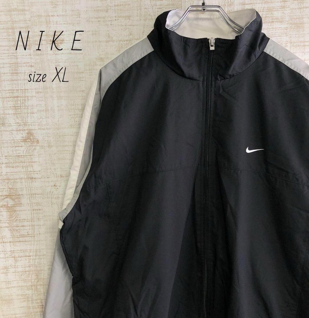 ナイキ☆スウッシュ 刺繍ロゴ ナイロンジャケット NIKE ブルゾン XL ナイキ☆スウッシュ 刺繍ロゴ ナイロンジャケット NIKE ブルゾン XL