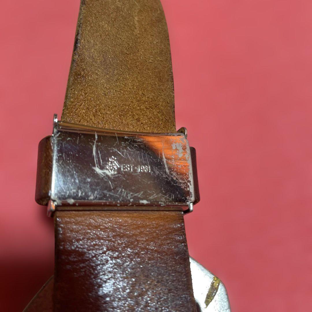 RRL ダークブラウン レザー ベルト 八角形バックル エスト-1961 ブラウンレザー八角形バックルベルト - メルカリ