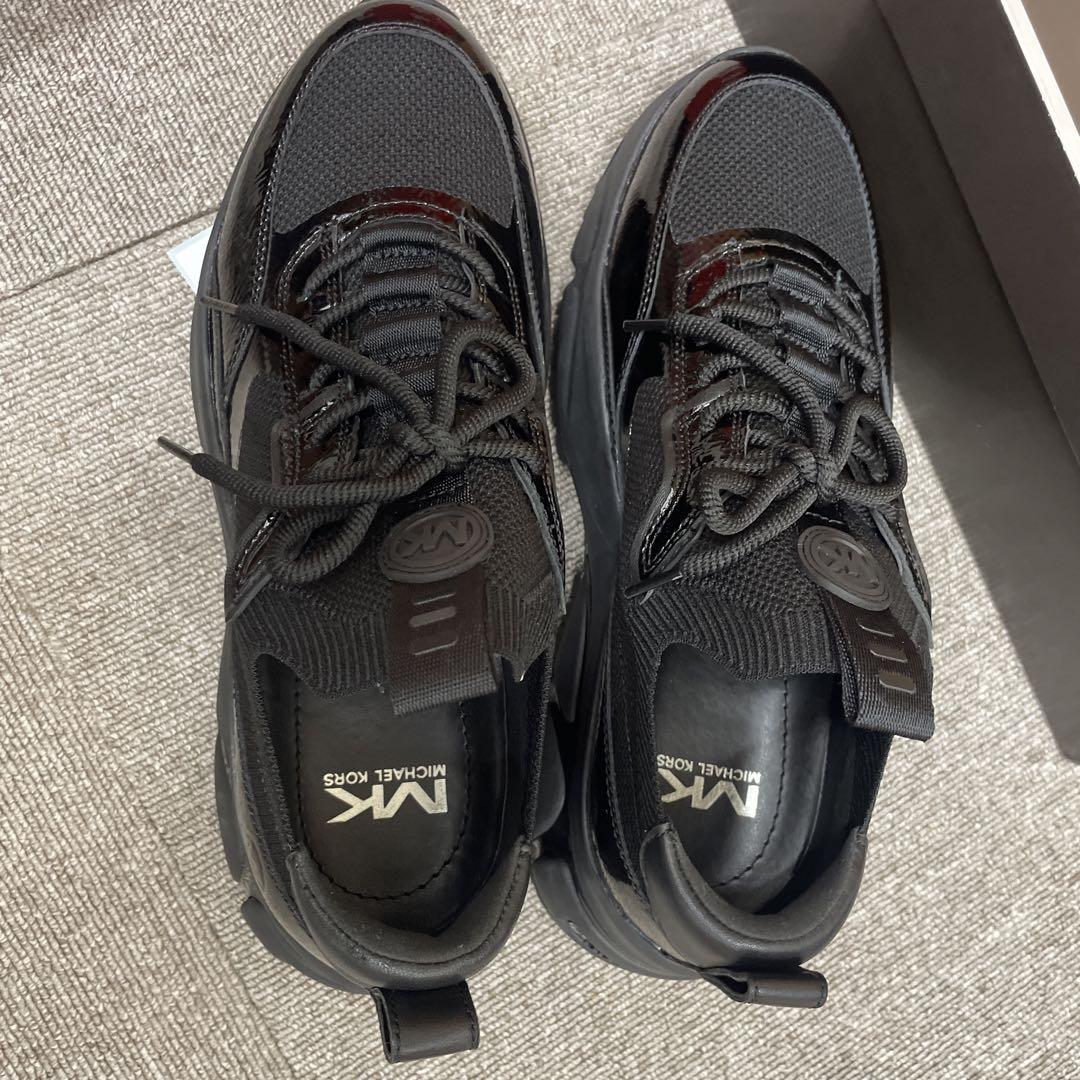 MICHAEL KORS/DARIUS ニット スニーカー ブラック Darius Leather and Stretch Knit Trainer | Michael Kors [US]