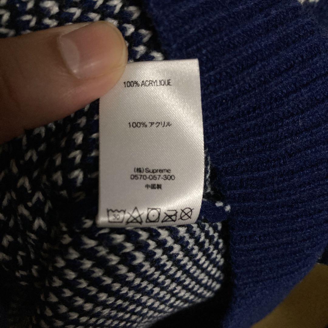 Supremeシュプリーム ニット ペイズリー ブルー XL